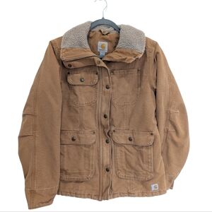 Brown Sherpa-Lined Jacket